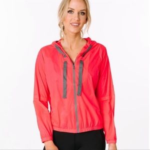 zyia active drawstring light windbreaker jacket